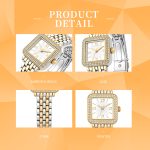 New French Hot-selling Alloy Material Elegant square Ladies Pointer Watch - Image 2