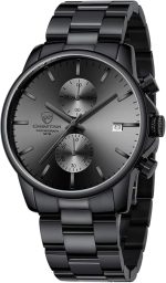 GOLDEN HOUR Fashion Business Mens Watches with Stainless Steel Waterproof Chronograph Quartz Watch for Men, Auto Date - Image 2