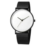 No logo Simple Watch with Blank Dial  Mesh Stainless Steel Band Men Watches Thin Minimalist Customized Watch 40mm High Quality