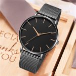 High Quality No Logo Simple Wristwatch Casual Men and Women Watch Gift Mesh Stainless Steel Band Unisex Thin Minimalist Watch - Image 6